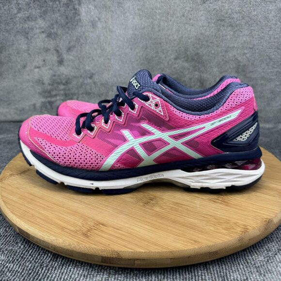 ASICS GT-2000 Running Shoes Womens Size 8 Pink Navy Stability Sneakers T656N - Picture 3 of 9